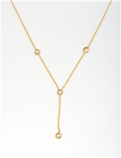 Dámský náhrdelník ze žlutého zlata se zirkony ZLNAH127F + DÁREK ZDARMA