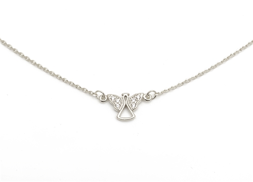 Stříbrný náhrdelník anděl STNAH0141F
