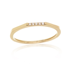 Dámský prsten ze žlutého zlata se zirkony PR0601F + DÁREK ZDARMA