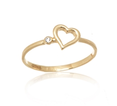 Dámský zlatý prsten srdce PR0609F + DÁREK ZDARMA