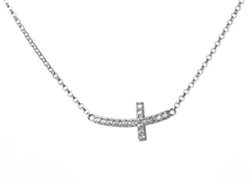 Stříbrný náhrdelník s křížkem 38-42 cm 71332F