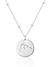 Stříbrný náhrdelník znamení zvěrokruhu vodnář SVLN0327XH2BIVO