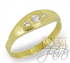 Dámský prsten zlatý se zirkony pr0096 + DÁREK ZDARMA
