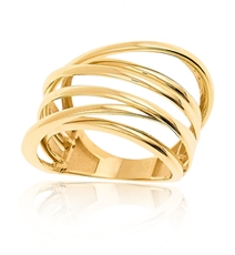 Luxusní dámský prsten ze žlutého zlata PR0639F + DÁREK ZDARMA