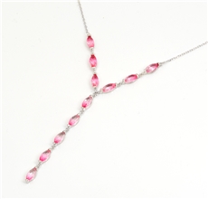 Dámský stříbrný náhrdelník s růžovými zirkony 42-45 cm STNAH200F + dárek zdarma