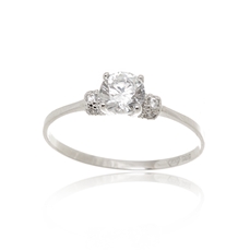 Dámský prsten z bílého zlata se zirkony PR0644F + DÁREK ZDARMA