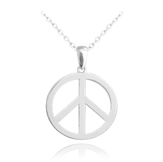Stříbrný náhrdelník Peace JMAN0396SN50