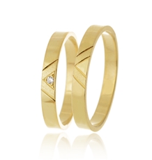 Snubní prsteny ze žlutého zlata SNUB0141 + DÁREK ZDARMA