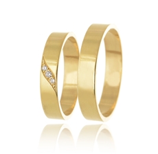 Snubní prsteny ze žlutého zlata SNUB0144 + DÁREK ZDARMA