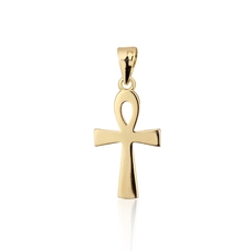 Stříbrný pozlacený přívěšek Egyptský kříž života STRZ1036F
