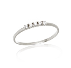 Dámský prsten z bílého zlata s čirými zirkony PR0662F + DÁREK ZDARMA