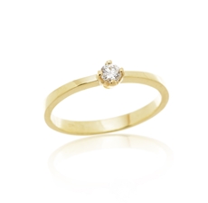 Zlatý zásnubní prsten s briliantem BP0106F + DÁREK ZDARMA