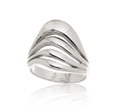 Dámský široký stříbrný prsten STRP0549F