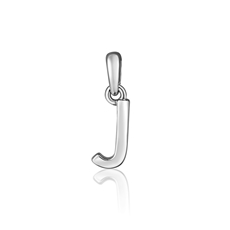 Stříbrný přívěšek písmeno J bez zirkonů STRZ1064JF