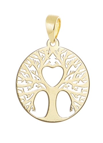 Levně Přívěšek ze žlutého zlata strom života PA1748SFF + DÁREK ZDARMA