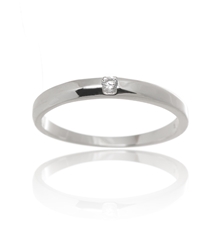 Stříbrný prsten s čirým zirkonem STRP0555F