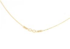 Dámský náhrdelník ze žlutého zlata s nekonečnem ZLNAH161F 42-45 cm + DÁREK ZDARMA