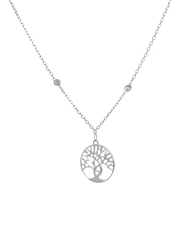 Dámský náhrdelník z bílého zlata se stromem života ZLNAH164F + DÁREK ZDARMA