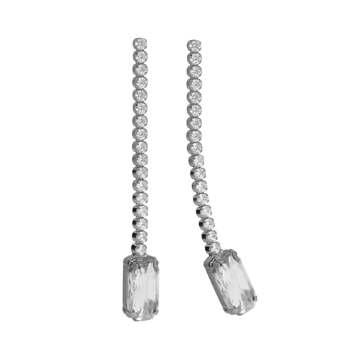 Stříbrné visací náušnice s krystaly Swarovski VICTORIA CRUZ A4733-07HT + DÁREK ZDARMA