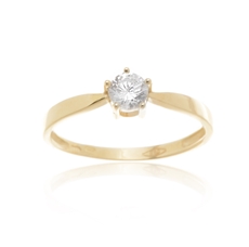 Dámský prsten ze žlutého zlata se zirkony PR0692F + DÁREK ZDARMA