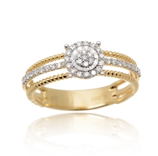 Zlatý prsten s diamanty L'Amour Diamonds JR20685Y16 + dárek zdarma