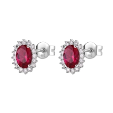 Stříbrné náušnice s rubíny Brosway Fancy Passion Ruby FPR15 + dárek zdarma