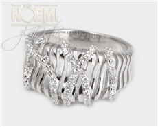 Stříbrný prsten s čirými zirkony SVLML11567F7