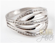 Stříbrný prsten s čirými zirkony  188197f