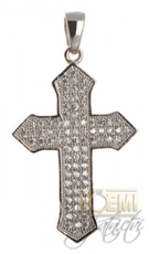 Stříbrný přívěšek kříž se zirkony 559140f