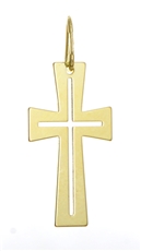 Zlatý přívěšek křížek PA1538F