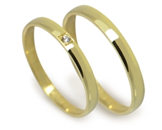 Snubní prsteny zlaté 0122 + DÁREK ZDARMA