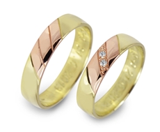 Snubní prsteny zlaté půlkulaté 0127 + DÁREK ZDARMA