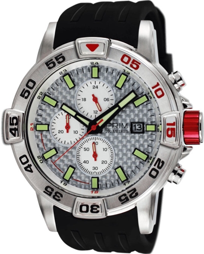 Pánské hodinky Prim Carbon Fiber 200M W01P.13026.A + Dárek zdarma