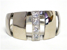 Zlatý prsten se zirkony/brilianty 0058 + DÁREK ZDARMA