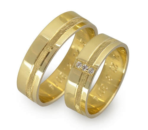 Zlaté snubní prsteny 0053 + DÁREK ZDARMA