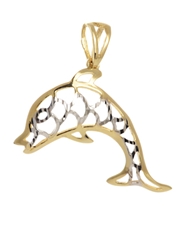 Přívěšek delfín ze žlutého zlata ZZ0248F + Dárek zdarma