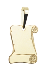 Přívěšek ze žlutého zlata pergamen PA0180F + DÁREK ZDARMA