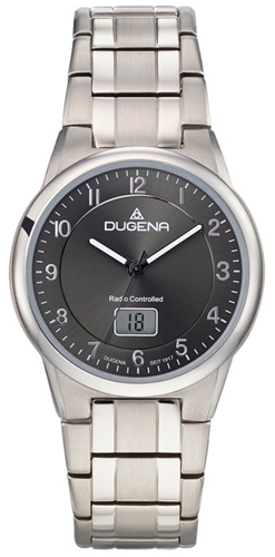 Pánské rádiem řízené titanové hodinky Dugena 4460835 + DÁREK ZDARMA