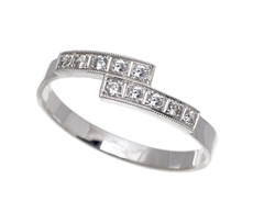 Dámský prsten z bílého zlata PR0195 + DÁREK ZDARMA