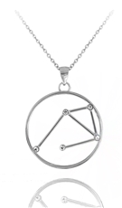 Stříbrný náhrdelník znamení váhy Minet Stars JMAS9510SN45