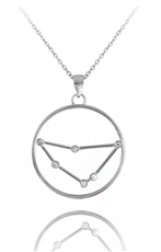 Stříbrný náhrdelník znamení kozoroh Minet Stars JMAS9501SN45
