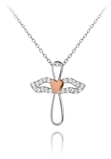 Dámský stříbrný náhrdelník s andělem JMAN0034SN45