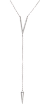 Dámský stříbrný náhrdelník s čirými zirkony SVLN0101X14B128