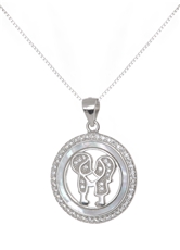 Dámský stříbrný náhrdelník pro zamilované AGS469/45F