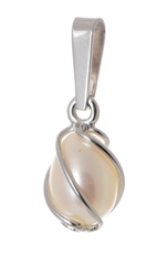 Přívěšek z bílého zlata s perlou ZZ0432F + dárek zdarma