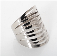 Dámský široký stříbrný prsten STRP0294F