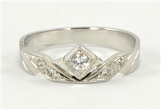 Dámský prsten z bílého zlata se zirkony 0063 + DÁREK ZDARMA