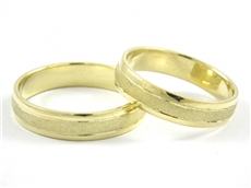 Snubní prsteny zlaté 0063 mat/lesk + DÁREK ZDARMA