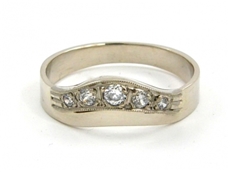 Dámský prsten bílé zlato 0066 + DÁREK ZDARMA