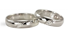 Snubní prsteny 1035 z bílého zlata + DÁREK ZDARMA